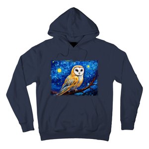 Barn Owl Colorful Bird Art Owl Van Gogh Owls Animals Owl Hoodie