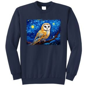 Barn Owl Colorful Bird Art Owl Van Gogh Owls Animals Owl Sweatshirt