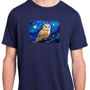 Barn Owl Colorful Bird Art Owl Van Gogh Owls Animals Owl Adult ChromaSoft Performance T-Shirt