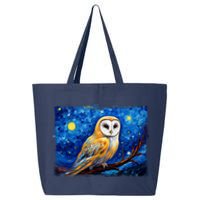 Barn Owl Colorful Bird Art Owl Van Gogh Owls Animals Owl 25L Jumbo Tote