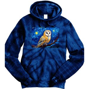 Barn Owl Colorful Bird Art Owl Van Gogh Owls Animals Owl Tie Dye Hoodie