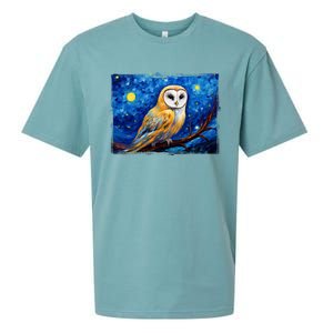 Barn Owl Colorful Bird Art Owl Van Gogh Owls Animals Owl Sueded Cloud Jersey T-Shirt