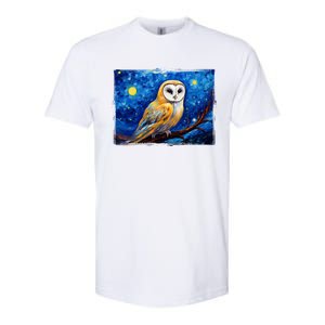 Barn Owl Colorful Bird Art Owl Van Gogh Owls Animals Owl Softstyle CVC T-Shirt