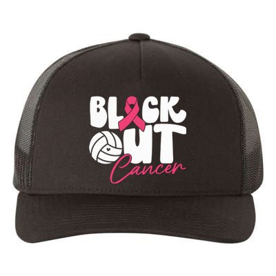 Block Out Cancer Volleyball Cancer Awareness Month Yupoong Adult 5-Panel Trucker Hat