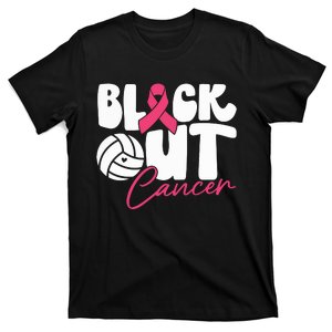 Block Out Cancer Volleyball Cancer Awareness Month T-Shirt