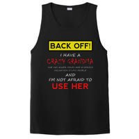 Back Off Crazy Grandma Grandson Granddaughter Funny Gifts PosiCharge Competitor Tank