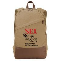 Breakfast Of Champions Cotton Canvas Backpack