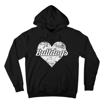 Bulldogs Over Distressed Heart Lawrence County Hoodie