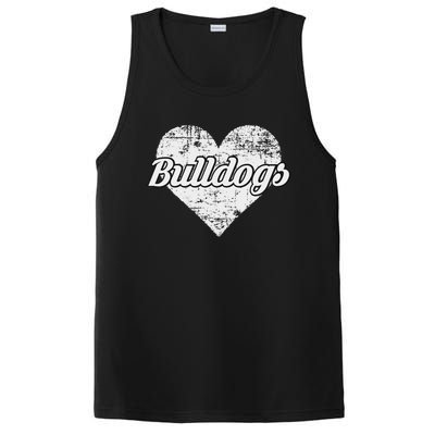 Bulldogs Over Distressed Heart Lawrence County PosiCharge Competitor Tank