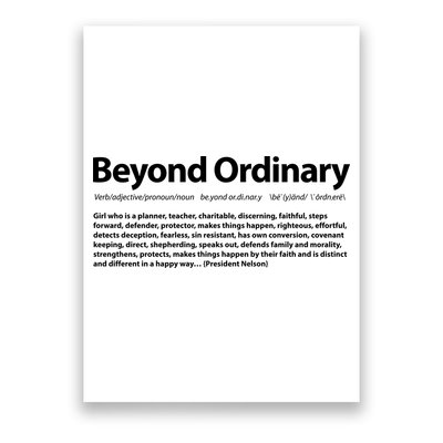 Beyond Ordinary Definition Poster