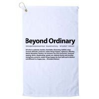 Beyond Ordinary Definition Golf Towel