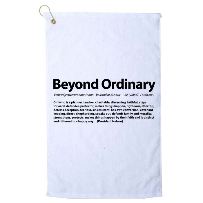 Beyond Ordinary Definition Golf Towel