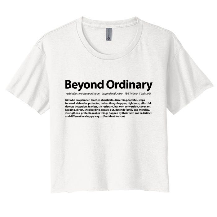Beyond Ordinary Definition Women's Crop Top Tee