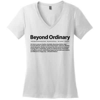 Beyond Ordinary Definition Women's V-Neck T-Shirt