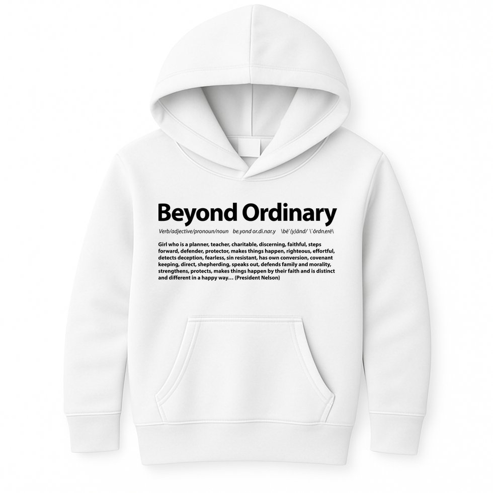 Beyond Ordinary Definition Kids Hoodie