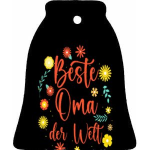 Beste Oma Der Welt Ceramic Bell Ornament