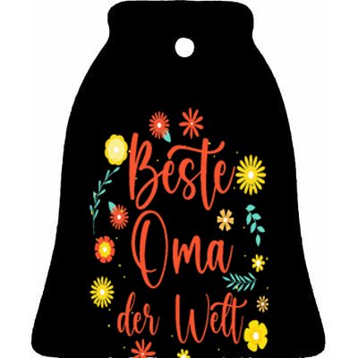 Beste Oma Der Welt Ceramic Bell Ornament