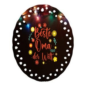 Beste Oma Der Welt Ceramic Oval Ornament