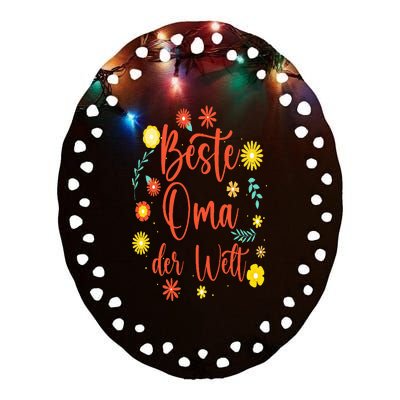 Beste Oma Der Welt Ceramic Oval Ornament