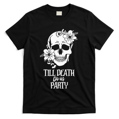 Bride or Die Skull Halloween Gothic Style Bachelorette Party T-Shirt