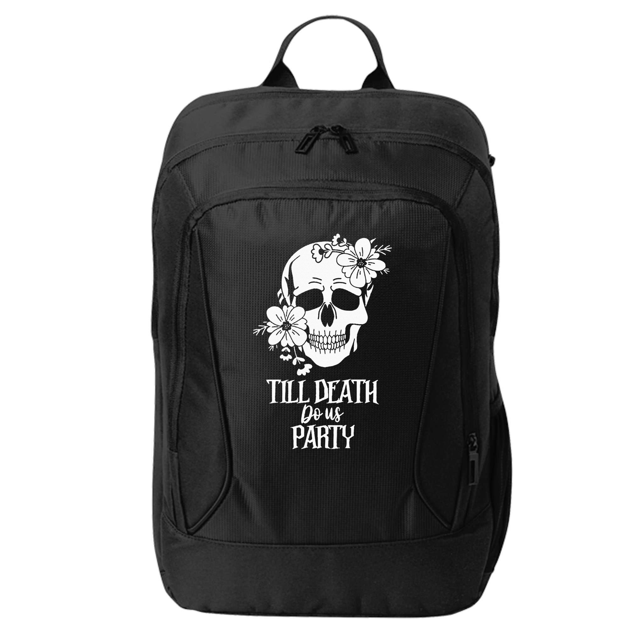 Bride or Die Skull Halloween Gothic Style Bachelorette Party City Backpack