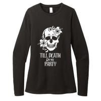 Bride or Die Skull Halloween Gothic Style Bachelorette Party Womens CVC Long Sleeve Shirt