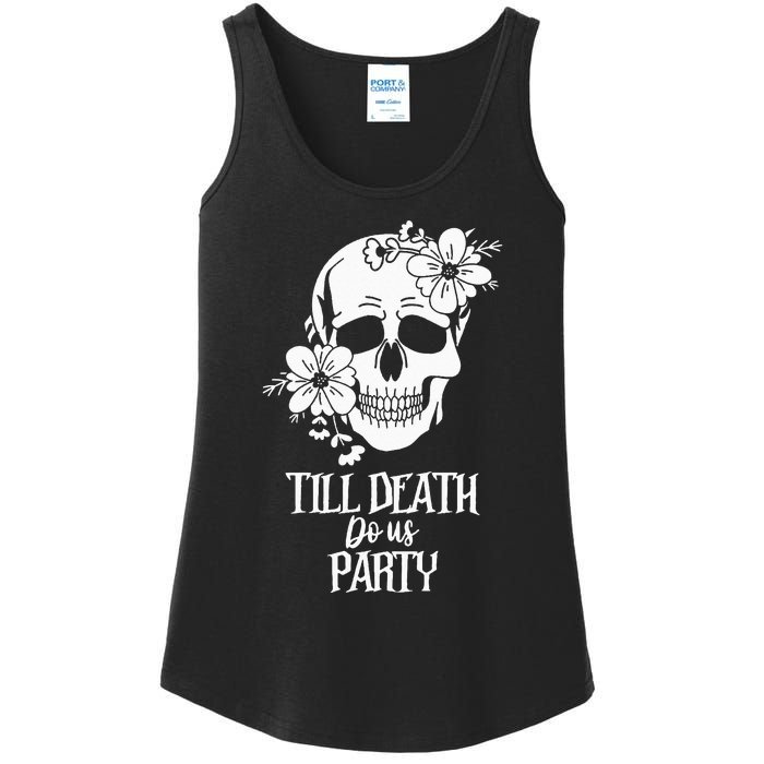 Bride or Die Skull Halloween Gothic Style Bachelorette Party Ladies Essential Tank