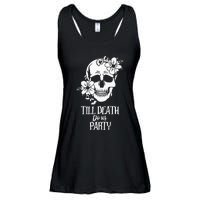 Bride or Die Skull Halloween Gothic Style Bachelorette Party Ladies Essential Flowy Tank