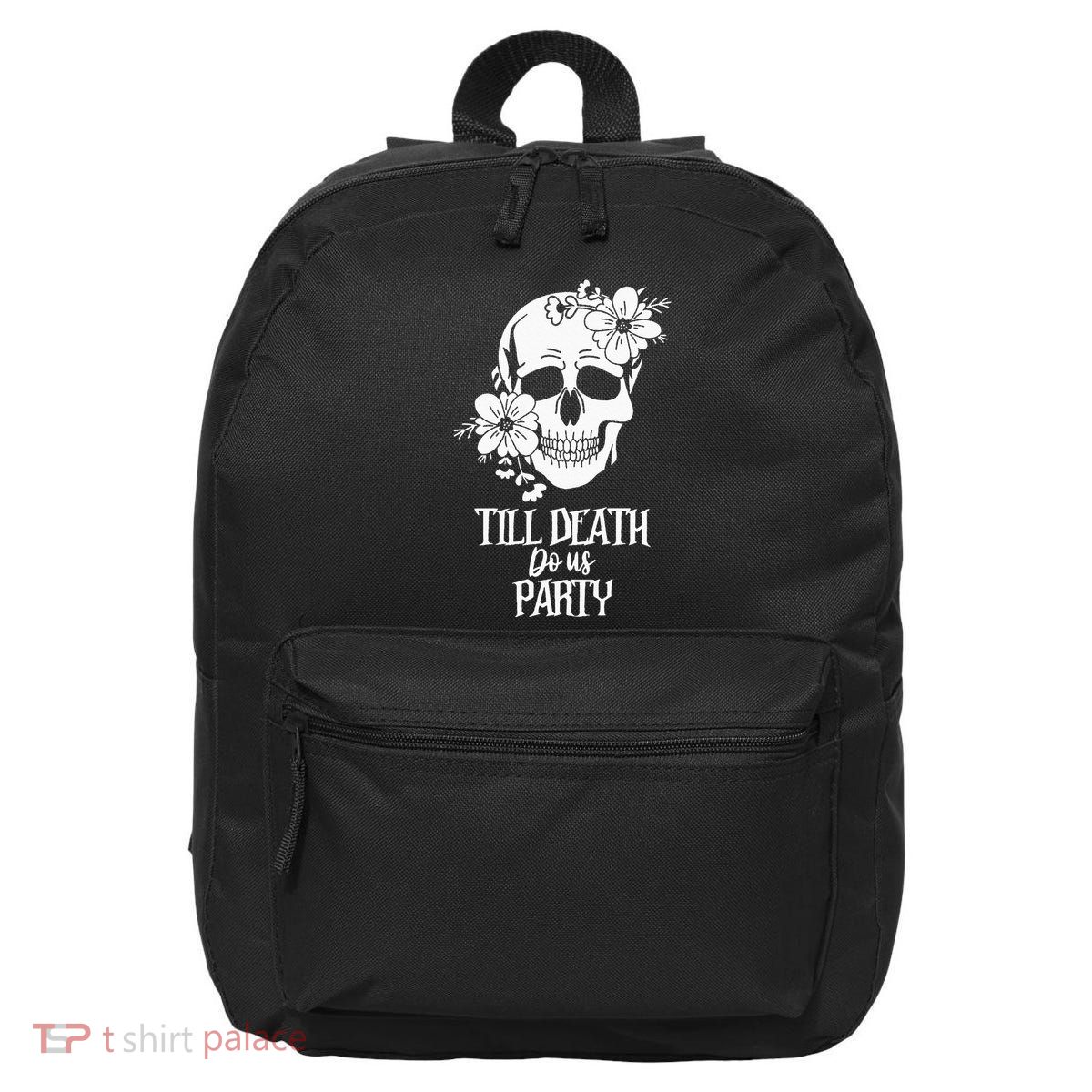 Bride or Die Skull Halloween Gothic Style Bachelorette Party 16 in Basic Backpack