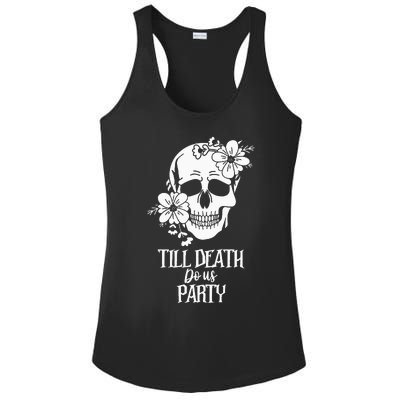 Bride or Die Skull Halloween Gothic Style Bachelorette Party Ladies PosiCharge Competitor Racerback Tank