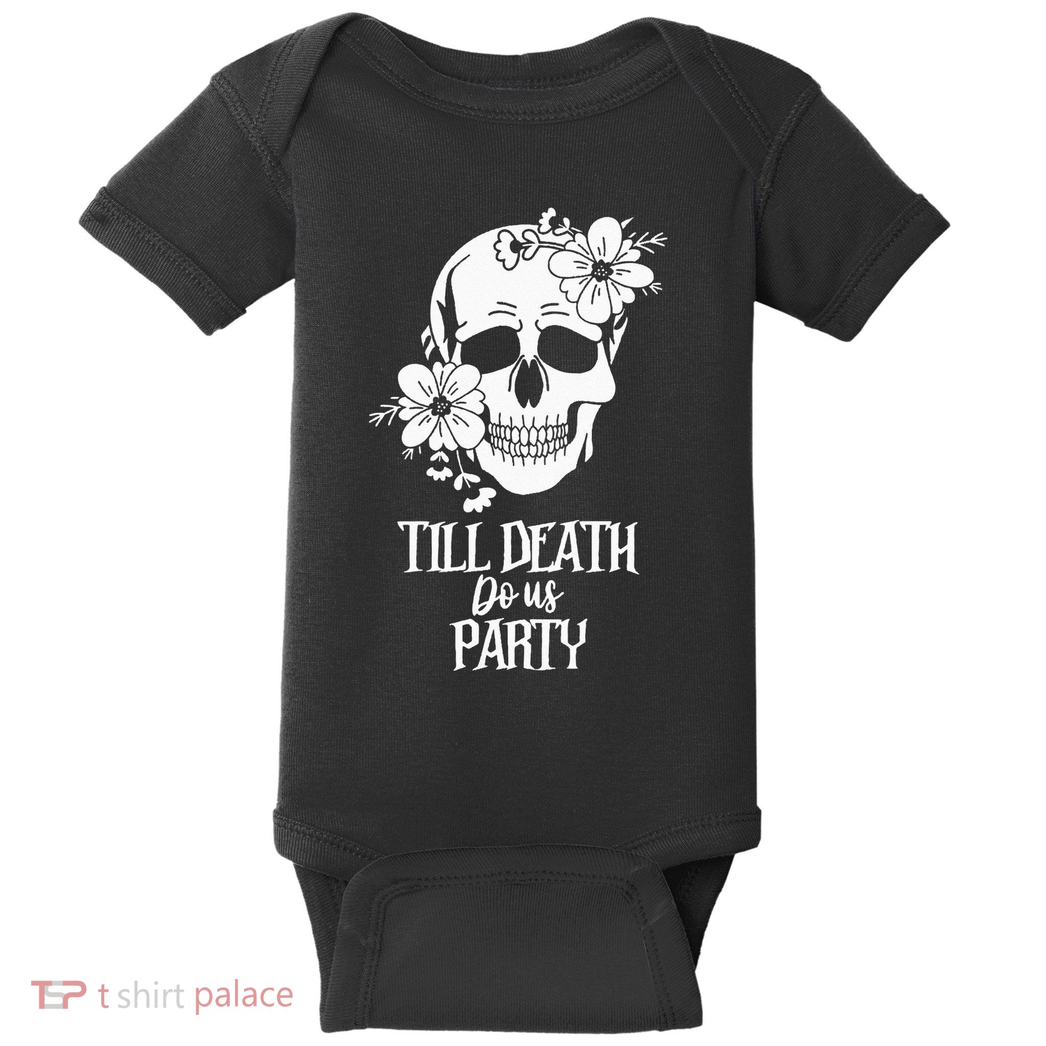 Bride or Die Skull Halloween Gothic Style Bachelorette Party Baby Bodysuit