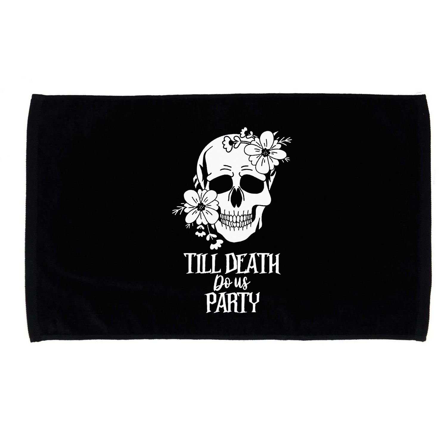 Bride or Die Skull Halloween Gothic Style Bachelorette Party Microfiber Hand Towel