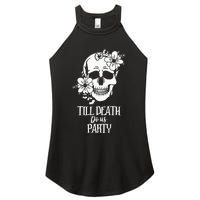 Bride or Die Skull Halloween Gothic Style Bachelorette Party Women's Perfect Tri Rocker Tank