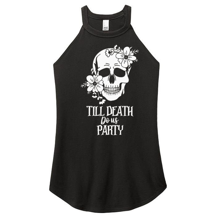 Bride or Die Skull Halloween Gothic Style Bachelorette Party Women's Perfect Tri Rocker Tank