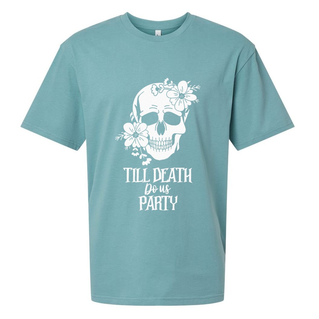 Bride or Die Skull Halloween Gothic Style Bachelorette Party Sueded Cloud Jersey T-Shirt