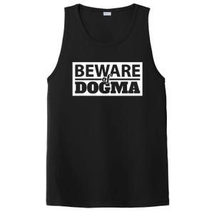 Beware Of Dogma Funny Anti Religious Short Sleeve PosiCharge Competitor Tank