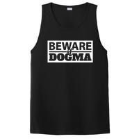 Beware Of Dogma Funny Anti Religious Short Sleeve PosiCharge Competitor Tank