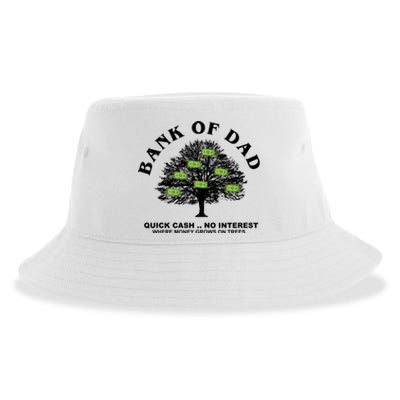 Bank Of Dad Quick Cash No Interest Funny Gift Sustainable Bucket Hat