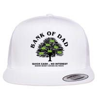 Bank Of Dad Quick Cash No Interest Funny Gift Flatbill Hat