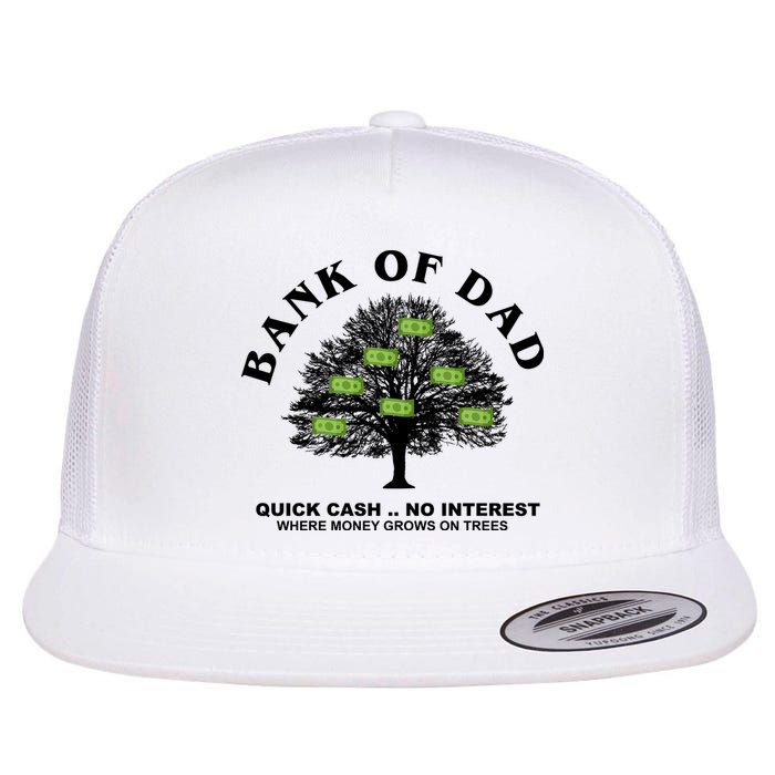 Bank Of Dad Quick Cash No Interest Funny Gift Flatbill Hat
