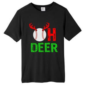 Baseball Oh Deer Gift Funny Christmas Reindeer Top Tall Fusion ChromaSoft Performance T-Shirt