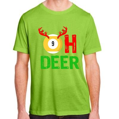 Billiards Oh Deer Cool Gift Funny Christmas Reindeer Adult ChromaSoft Performance T-Shirt