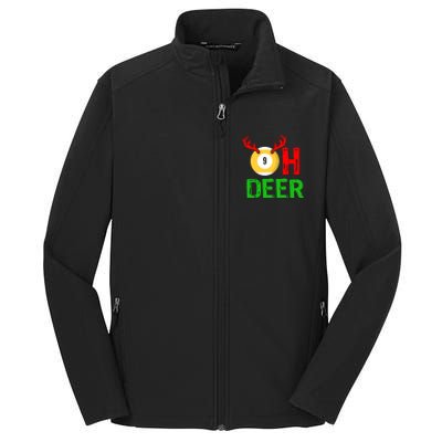 Billiards Oh Deer Cool Gift Funny Christmas Reindeer Core Soft Shell Jacket