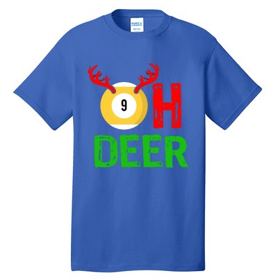 Billiards Oh Deer Cool Gift Funny Christmas Reindeer Tall T-Shirt