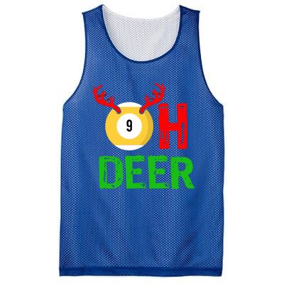 Billiards Oh Deer Cool Gift Funny Christmas Reindeer Mesh Reversible Basketball Jersey Tank