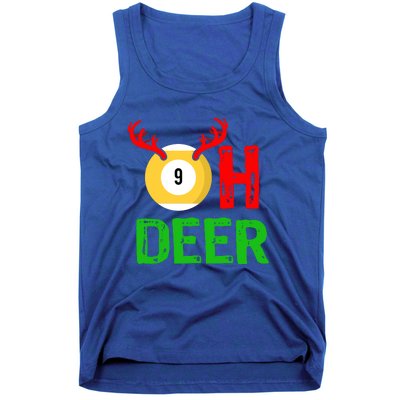 Billiards Oh Deer Cool Gift Funny Christmas Reindeer Tank Top