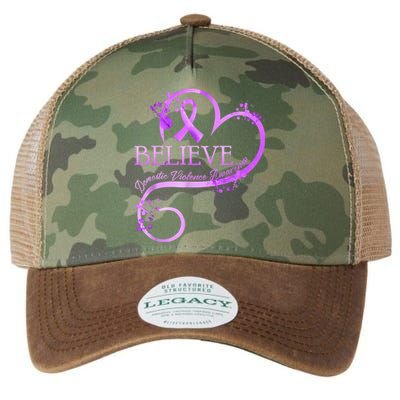 Believe October Domestic Violence Awareness Month Women Legacy Tie Dye Trucker Hat