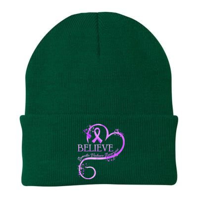 Believe October Domestic Violence Awareness Month Women Knit Cap Winter Beanie