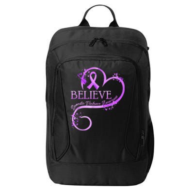 Believe October Domestic Violence Awareness Month Women City Backpack