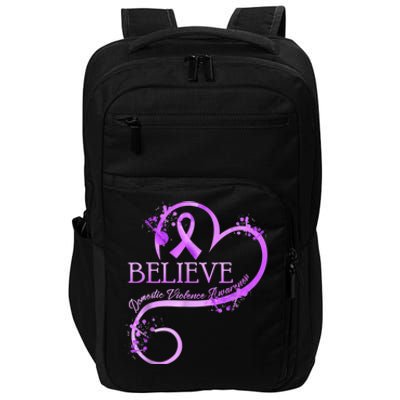 Believe October Domestic Violence Awareness Month Women Impact Tech Backpack